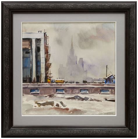 Картина "Москва. Стройка." – Советская графика | rus-gal.ru