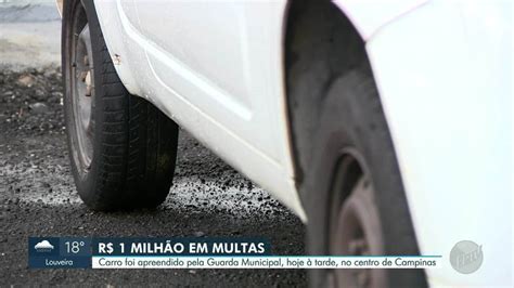 Guarda Municipal apreende carro R 1 milhão em multas em Campinas