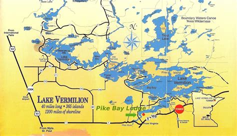 Vermilion Map Lake Vermilion Resort Pike Bay Lodge Lake Vermilion