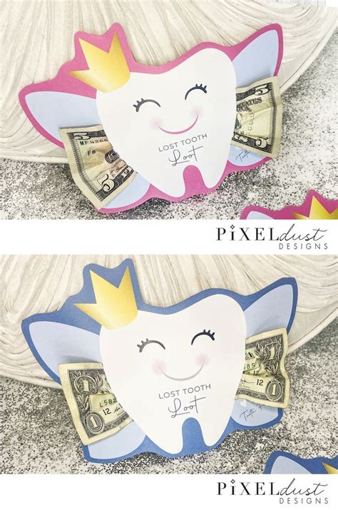 Diy Printable Tooth Fairy Money Holders In Tooth Fairy Money