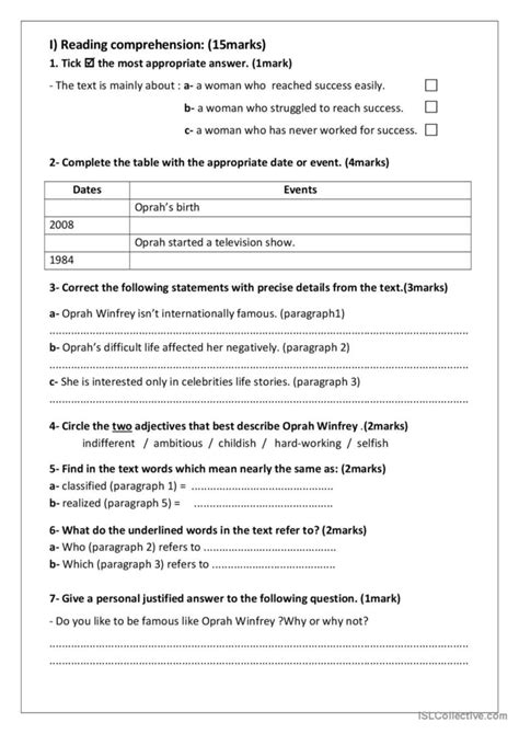 End Of Term Test N1 1st Form Find English ESL Worksheets Pdf Doc