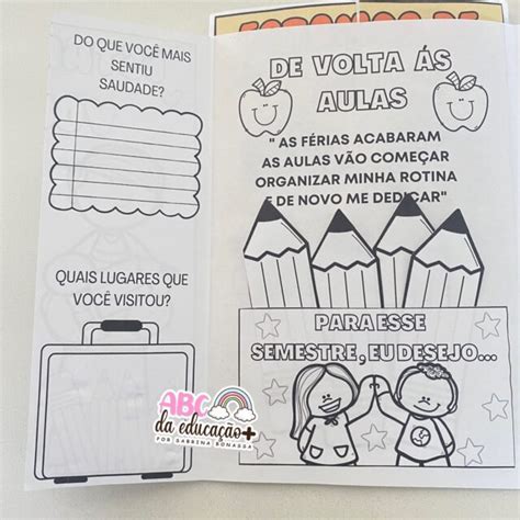 Lapbook Volta S Aulas Loja Abc Da Educa O Mais Por Sabrina Bonassa