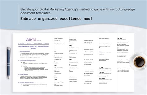 Digital Marketing Agency Ad Campaign Content Strategy Template in Word ...