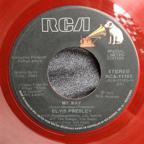 Elvis Presley – My Way (1977, Red, Vinyl) - Discogs