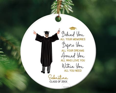 Class Of 2023 High School Graduation Ornament College Graduation T For Him Personalized