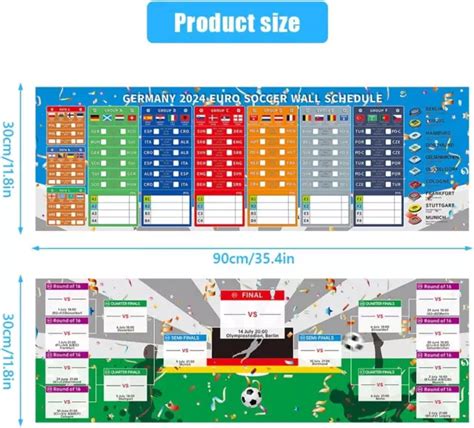 Euro Football Wallchart X Cm European Championship Wall