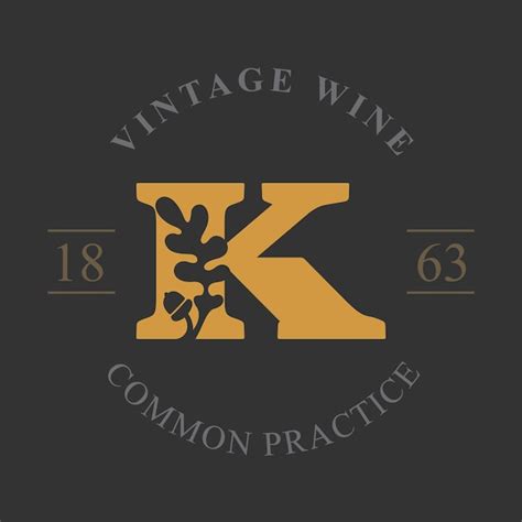 Premium Vector K Letter Logo With Oak Leaf And Acorn Negative Space