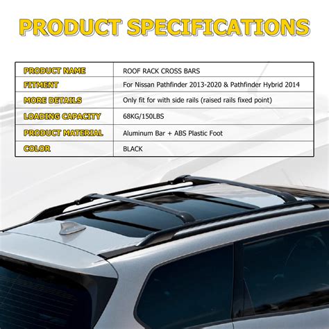 Snapklik Auxmart Roof Rack Cross Bars Fit For Nissan Pathfinder