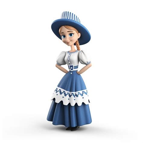 Premium Ai Image Finland 3d Cartoon Female Character High Quality