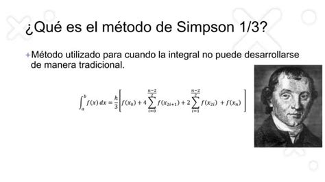 MÉtodo De IntegraciÓn NumÉricos Regla De Simpson 1 Pptx