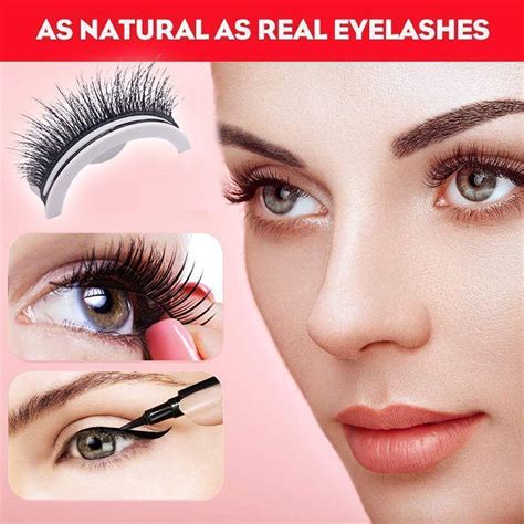 Reusable Self Adhesive Eyelashes Natural Multiple Pairs Reversible No