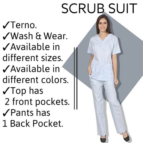 Scrub Suit Plain White Terno Top Pants Shopee Philippines