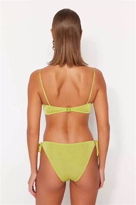 Buy Trendyol Glitter Tie Underwired Bikini Top Online Zalora