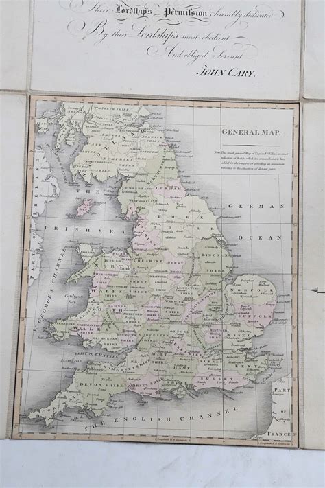 Cary S New Map Of England And Wales With Part Of Scotland Cary S New