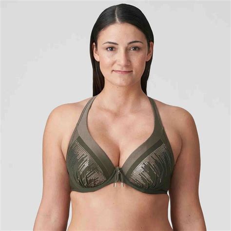 Primadonna Swim Aracruz Half Padded Plunge Bikini Top Storm In A D