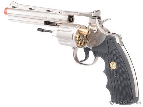 Cybergun Colt Licensed Python 357 Magnum Airsoft Revolver By King Arms Color Silver 6