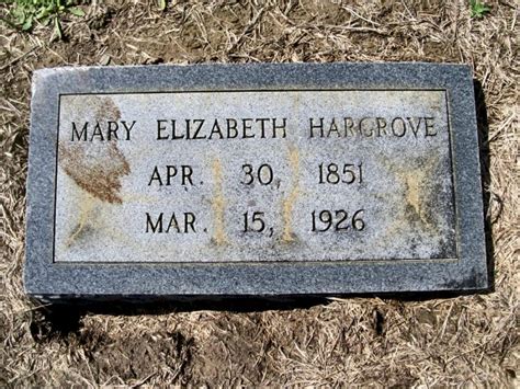 Mary Elizabeth Hudson Hargrove Find A Grave Memorial