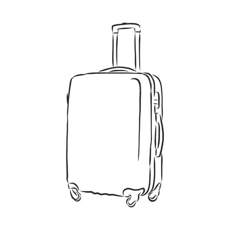 Sketchy Doodle Suitcase Vector Illustration For Travel Illustration