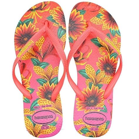 Chinelo Havaianas Slim Floral Rosa Netshoes