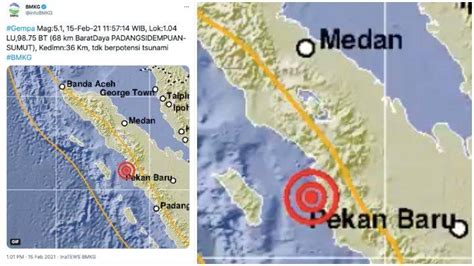 Bmkg Gempa Bumi Terkini Sr Di Padang Sidempuan Sumut Terasa Di