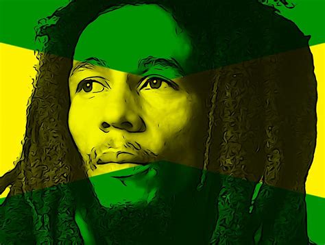 Bob Marley Digital Art By Dan Sproul