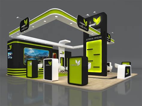 booth exhibit stand model turbosquid