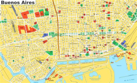 Buenos Aires tourist map - Ontheworldmap.com