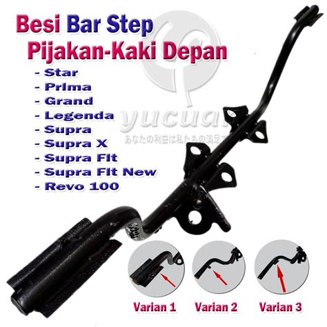 YUCUAN Besi Bar Step Pijakan Kaki Barstep Honda Star Prima