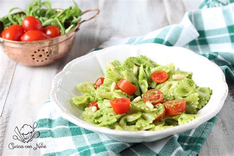 Pasta con pesto di rucola e pomodorini Cucina con Nenè