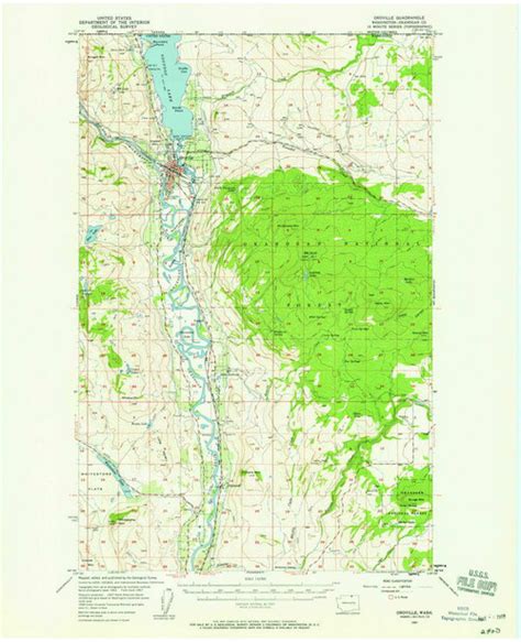 Oroville Washington 1957 1959 Usgs Old Topo Map Reprint 15x15 Wa