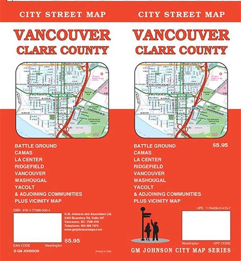 Vancouver / Clark County, Washington Street Map - GM Johnson Maps