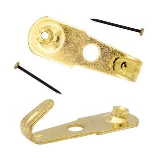 Professional 30 LB Brass Plated Picture Hangers With Hardened Steel