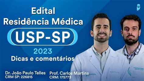 Edital Residência Médica USP SP 2023 Dicas e comentários YouTube