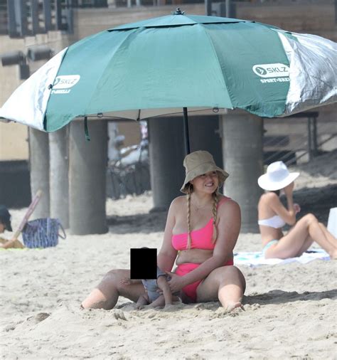 Iskra Lawrence Hits The Beach In A Hot Pink Bikini In LA 77 Photos