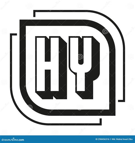 Hy Letter Monogram Logo Design Stock Vector Illustration Of Minimalist Creative 298456316