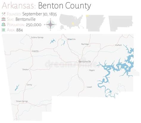 Detailed Map Of Benton County Arkansas