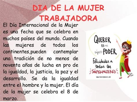 Dia Internacional De La Mujer Trabajadora 8 De Marzo