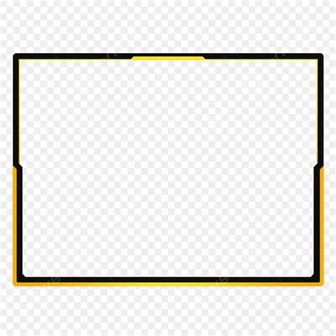 Golden Frames Clipart Transparent Background Golden Facecam Overlay