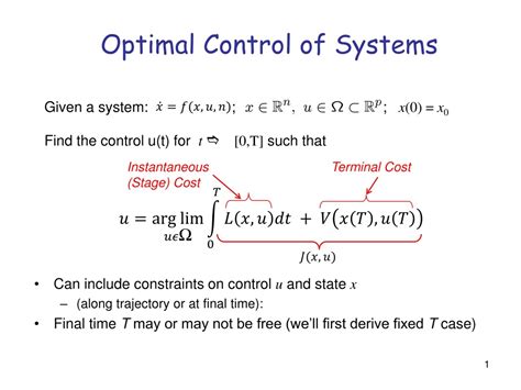 Ppt Optimal Control Of Systems Powerpoint Presentation Free Download Id649268