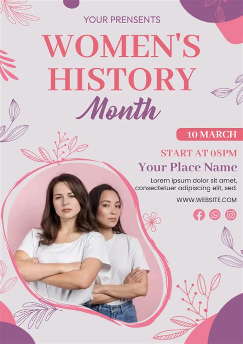 Women History Month Flyer Template Postermywall