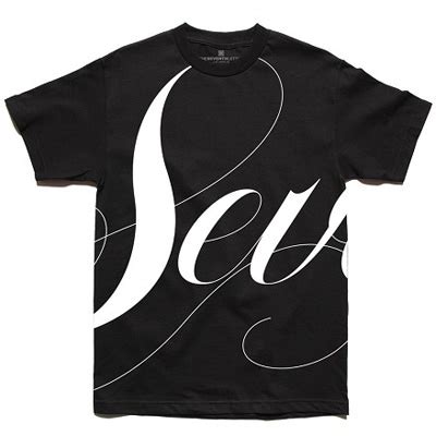 Th Letter T Shirt Oversized Cursive Black T Shirts