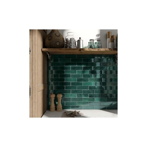 Artisan Moss Green 6 5cm X 20cm Wall Tile