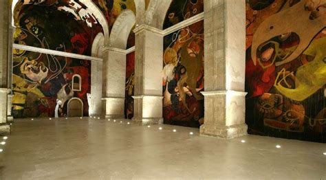 Pinturas murales en la antigua iglesia de S Juan Bautista Alarcón