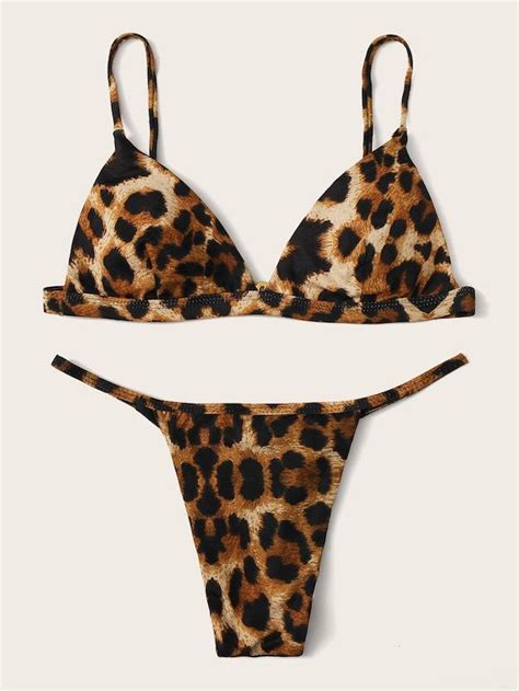 Leopard Triangle Top With String Bikini Set Artofit