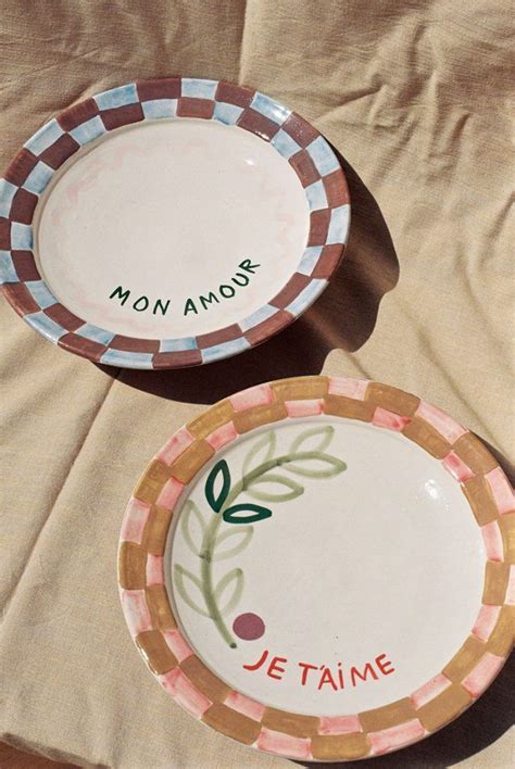 Painted Ceramic Plates Clay Plates Ceramic Clay Ceramic Painting