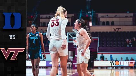 Duke Vs Virginia Tech Womens Basketball Highlights 2021 22 Youtube