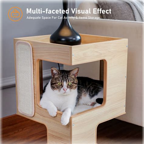 Minimalist Modern Cat Tree | Sleek, Stylish Side Table & Cat Furniture – Meowgicians™