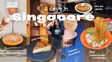 Singapore Vlog ☀️ Must Visit Hawker Centres Jewel Waffles Bakeries And Other Gems 💕 Eng Indo