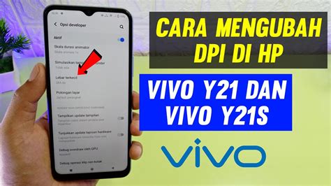 Cara Mengubah Dpi Di Hp Vivo Y Dan Vivo Y S Youtube