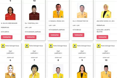 Ini Daftar Calon Dapil I Dan Ii Lampung Untuk Pemilu 2024 Ada 170